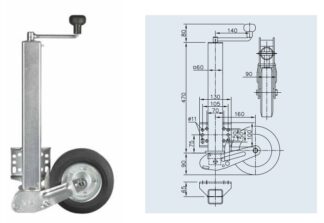 Stützrad VK 60 Vierk