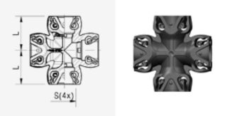4-Weg Kreuzstück Ver